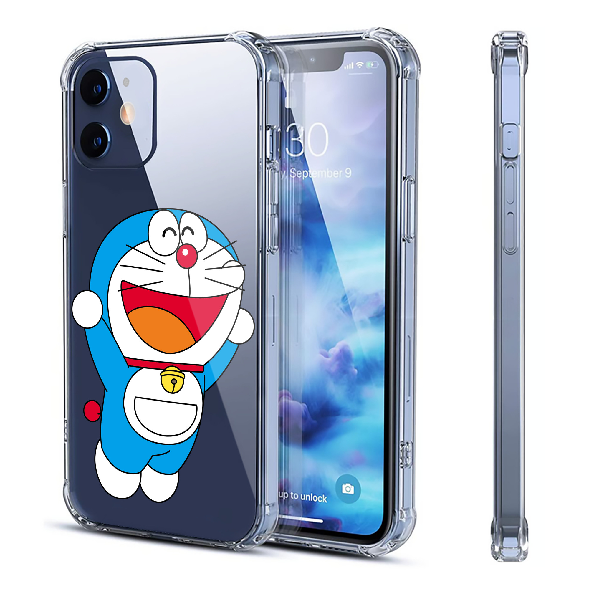 （画像用） ドラえもん Doraemon 【iPhone 12シリーズ対応】透明スマホケース（クリアソフトケース）